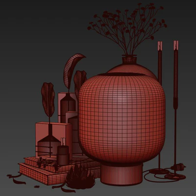 Decoration Set 005 Nebl Ghost Collection Spring Vase Lamp — Ver 3
