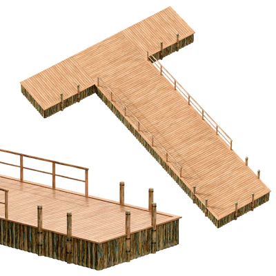 Wooden river pier — Ver 1