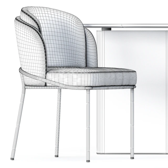 FIL NOIR chair and LOU Dining Table by Minotti — Descargar