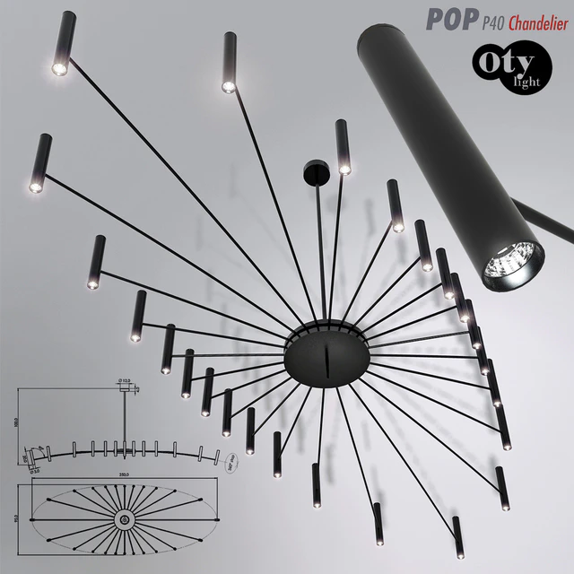 Chandeliers Oty light "POP 40 Chandelier" — Descargar