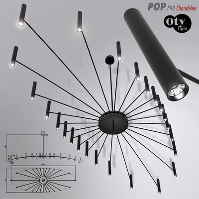 Chandeliers Oty light "POP 40 Chandelier" — Ver 2