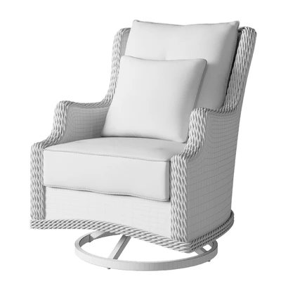 Wicker chair with cushion OVE Monfort 42 Armchair — Ver 6