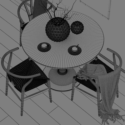 Wishbone chair CH24 &amp; Ikea DOCKSTA — Ver 2