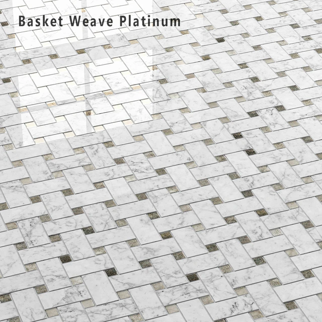 Mosaic Sicis SiciStone Classic Marble Basket Weave Platinum — Descargar