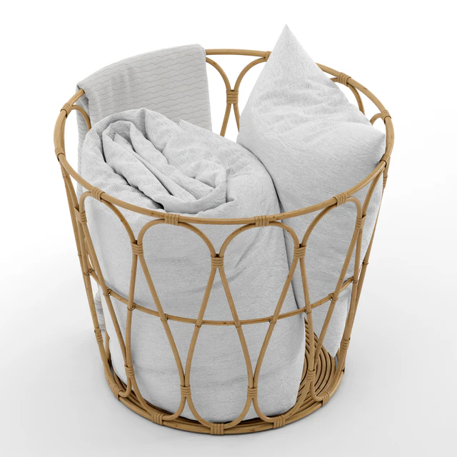 Basket with blanket — Скачать