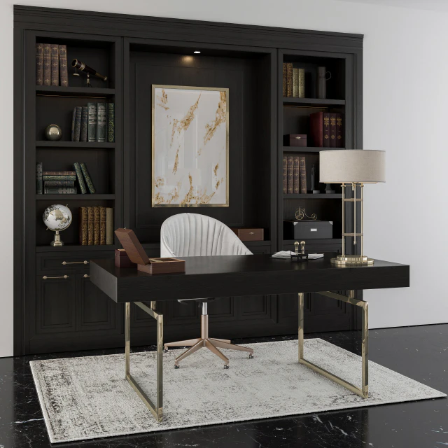 classic office furniture boss room — Descargar