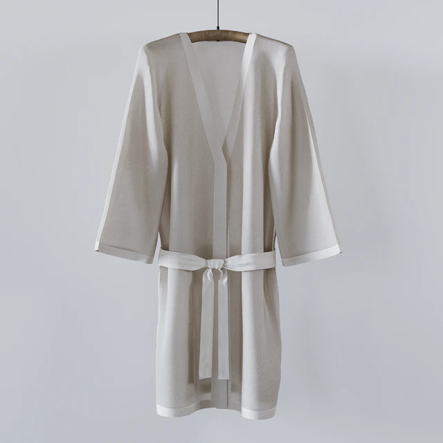 Set with basket, bathrobe and bathroom accessories — Descargar