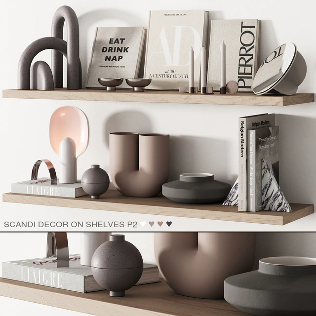 217 decor on shelves 02 neutral scandi accessories 00 — Скачать
