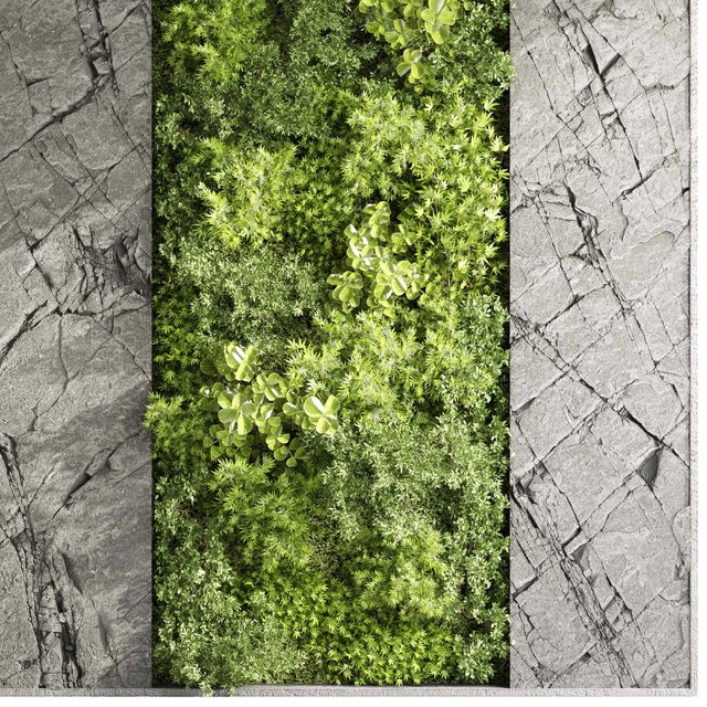 Vertical Wall Garden With Rock frame - 27 — Descargar