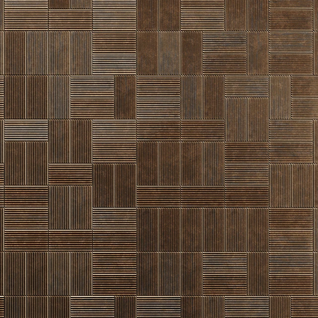 Tile wall Ariosto Ribbed Oxide Metal Rusty — Descargar