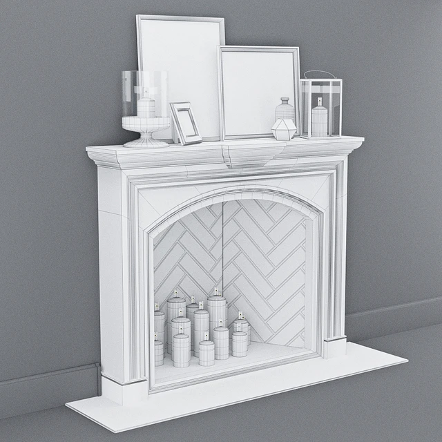 Fireplace with decor — Descargar