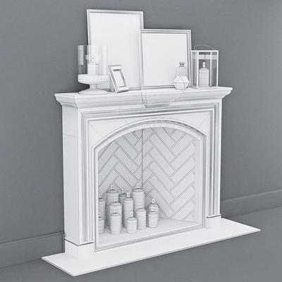 Fireplace with decor — Ver 2