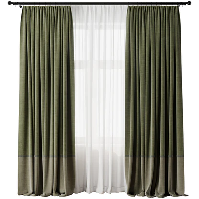 Curtain with rod 19 Green curtain HBH — Ver 1