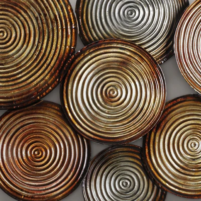 Embossed Circles Metal Wall Décor by Elements, wall decor, panels, discs, circles, wall decor, panel, loft, decor — Ver 2