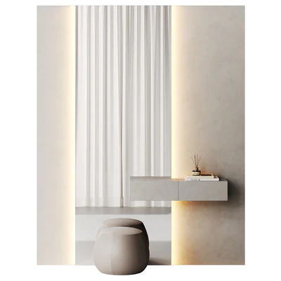 The hallway area is in a minimalist style — Ver 1