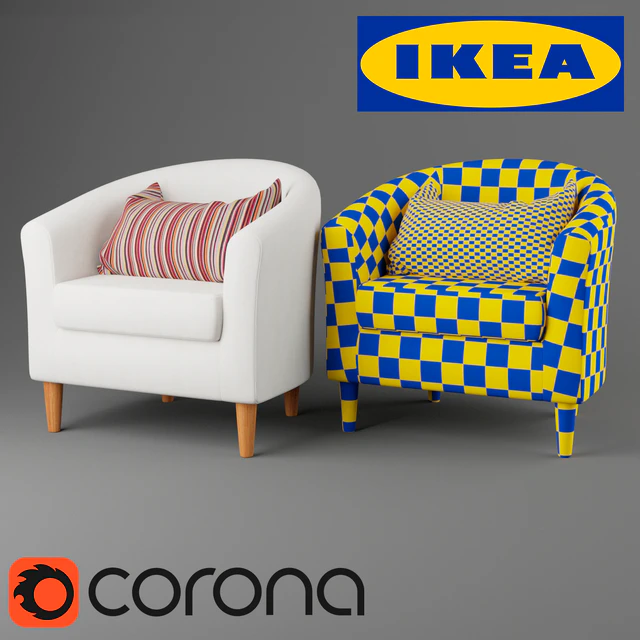 TULSTA chair with a pillow in a case KULLADAL, Ikea — Descargar