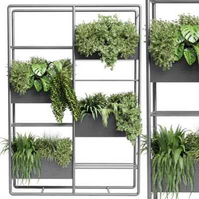 stand plant box - collection Indoor plant 254 metal vase pot fern grass — Вид 3