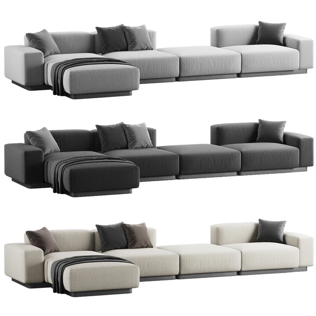 003 Soft modular sofa 4 seat by Vitra — Скачать