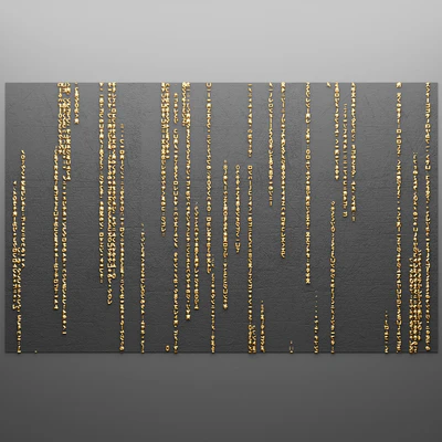 Декор для стены. Панель. 3D, декор для стены, картина, золото, люкс, luxury, декор, матрица, надпись, буквы — Вид 1