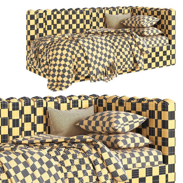 Avalon Upholstered Corner Bed — Скачать