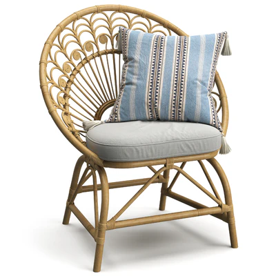 Rattan Vintage Armchair Peacock — Вид 2