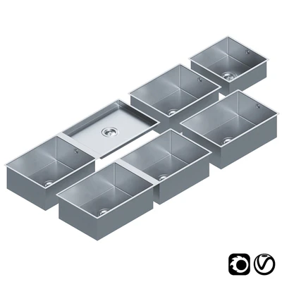 Stainless Steel Sinks by Dornbracht Set 01 — Ver 1