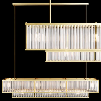 Restoration Hardware MARAIS LINEAR CHANDELIER 72 Brass — Ver 1