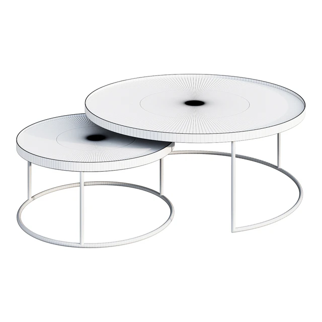 Coffee table ETHNICRAFT ROUND TRAY TABLE, SET VAN 2 coffee table — Descargar
