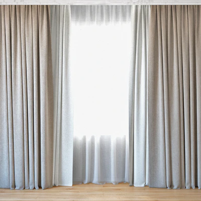 Curtains 64 | Curtains with tulle — Ver 1