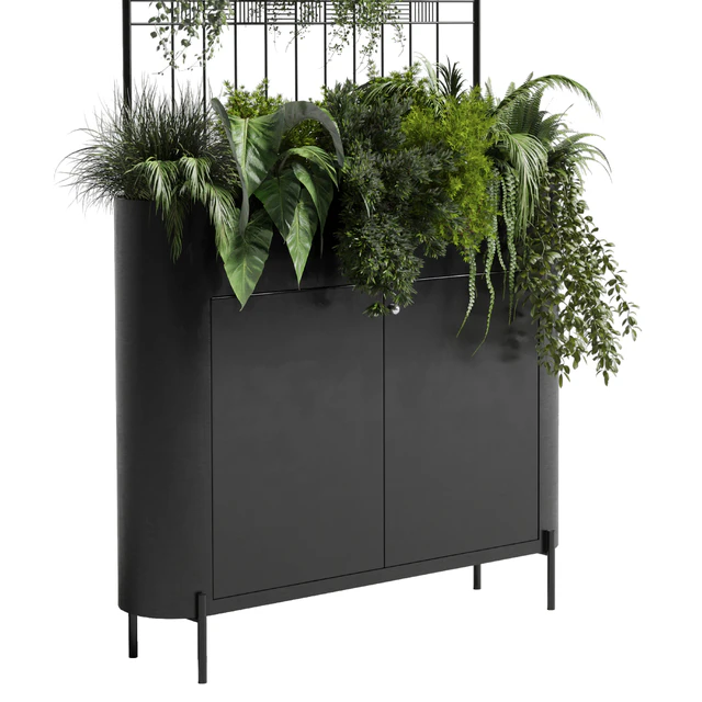 stand wall decor with shelves for the library and closet or showcase plants collection 175 — Descargar
