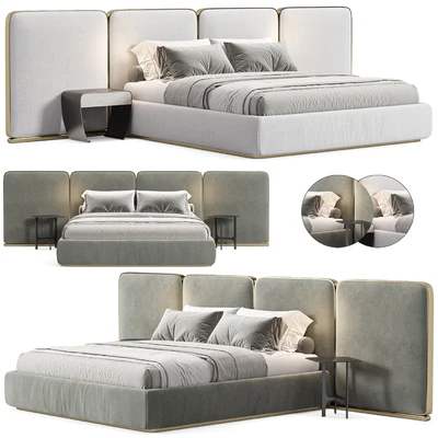 Gem Upholstered King Queen Bed 2 — Ver 4