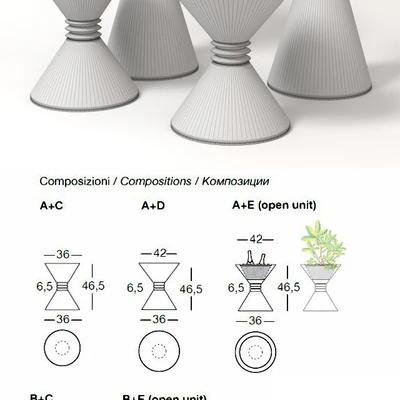 LONGHI Angie small modular tables — Ver 2