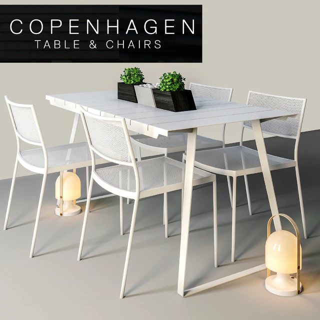 Copenhagen Chairs &amp; Table — Descargar