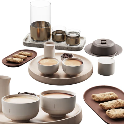 432 eat and drinks decor set 10 coffee & water carafe kit serving 01 — Вид 1