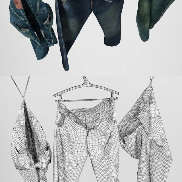 Jeans on a hanger and hook — Descargar