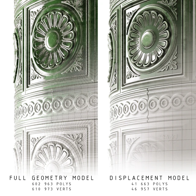 Decorative XIX. century tiled stove — Descargar