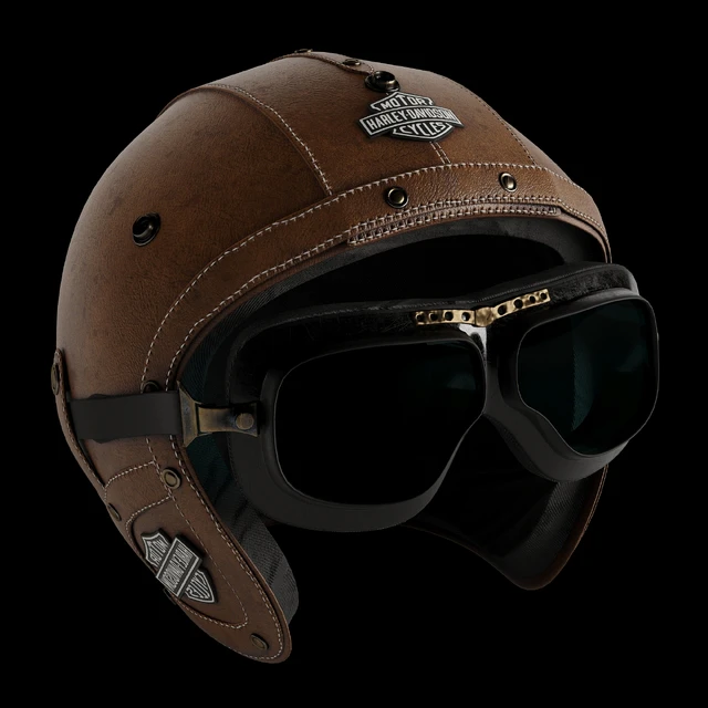 Leather moto helmet — Скачать