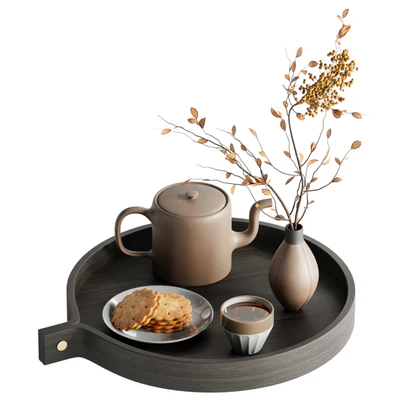Tea set and cookies, dry — download