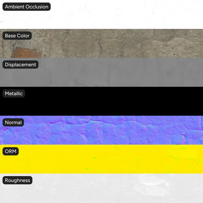weathered plastered brick wall texture grey and red — View 5