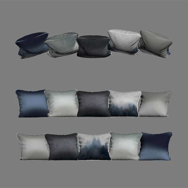 Набор подушек синий лес (Pillows blue forest YOU) — Скачать
