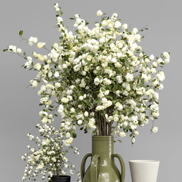 Plants Bouquet Collection In Concrete Pots - Set 948 — Descargar