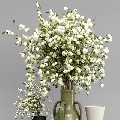 Plants Bouquet Collection In Concrete Pots - Set 948 — Ver 5
