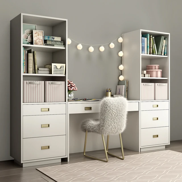 КНИЖНЫЕ ШКАФЫ Restoration Hardware AVALON С ПИСЬМЕННЫМ СТОЛОМ В ЦВЕТЕ WAXED WHITE — Скачать