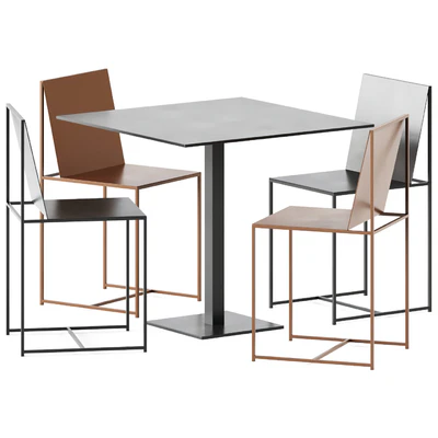 Table Mona by Grill and Chair Slim Sissi by Zeus Noto / Outdoor Furniture — Ver 1