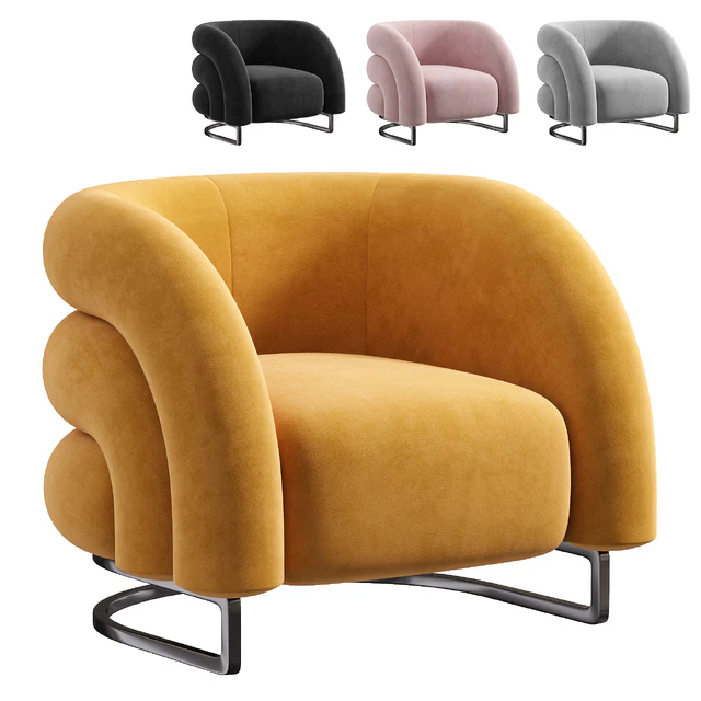 Velvet Accent Chair — Скачать