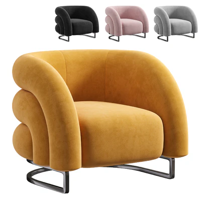 Velvet Accent Chair — Вид 1