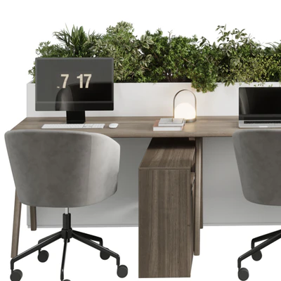 Workplace - Home offfice set - office furniture - Employee desk 26 — Вид 5
