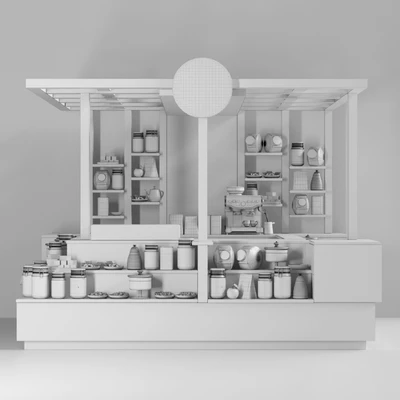 Coffee point design in a supermarket — Ver 2