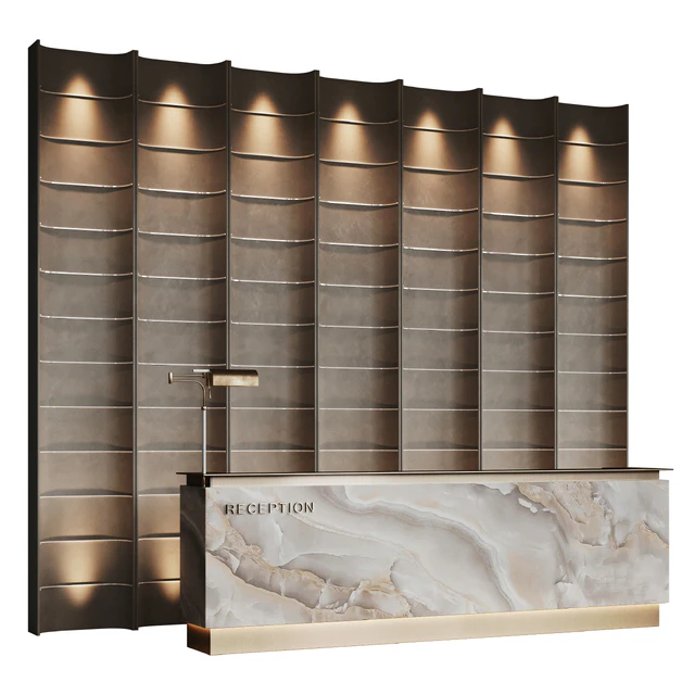 Beige marble hotel reception — Скачать