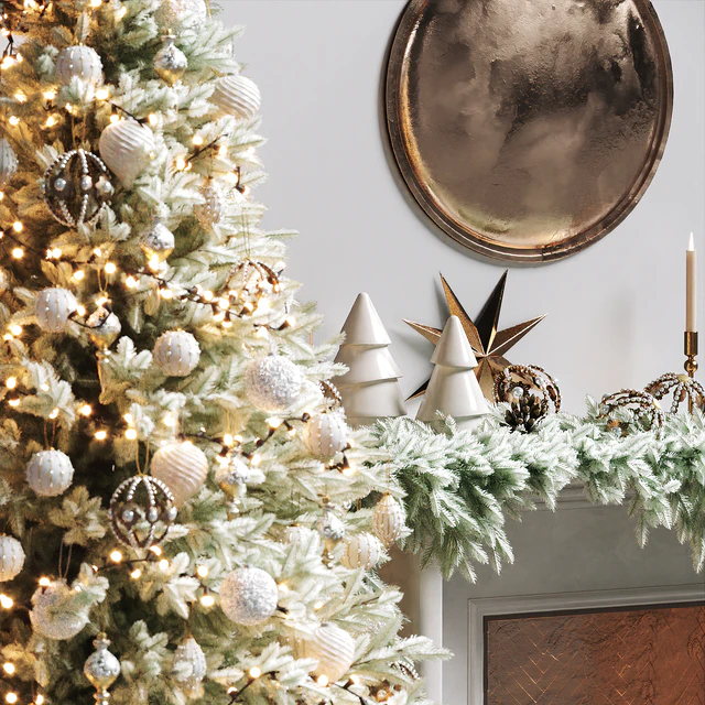 Christmas tree with fireplace 2 — Descargar